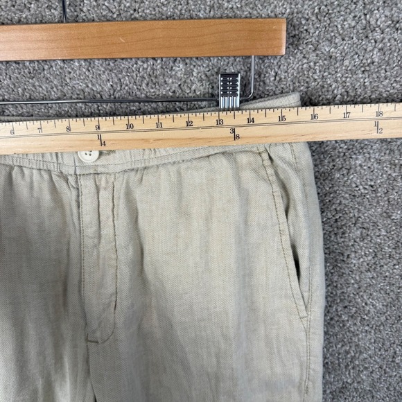 Tommy Bahama Mens Size Medium Linen Blend Drawstring Pants Beige Khaki - Picture 4 of 7